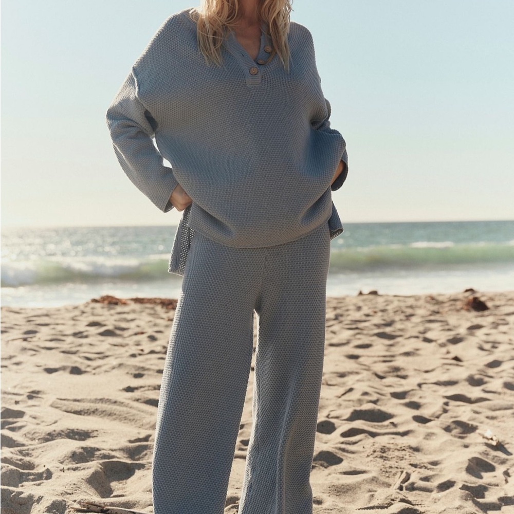 Free People Hailee sweater set FP Beach in autumn sky